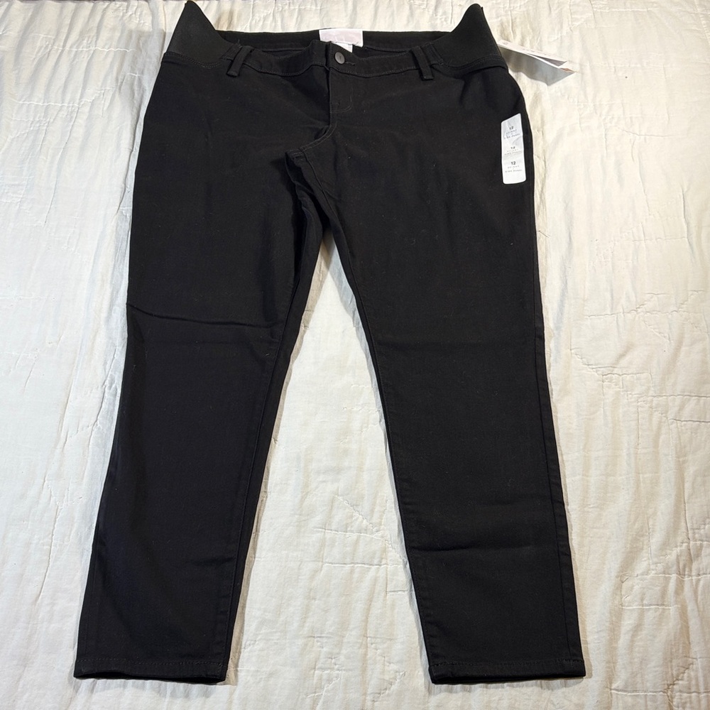 Isabel Maternity Under Belly Skinny Jeans‎ - Black Size 12 NWT
